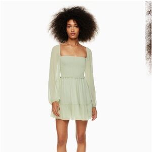 Wilfred Aritzia tempest mini dress in sage